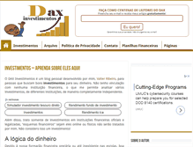 Tablet Screenshot of daxinvestimentos.com